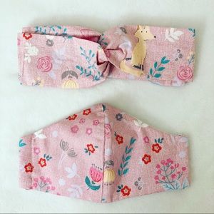 Matching headband and face mask